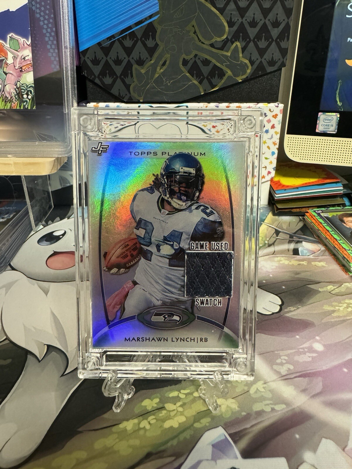 Marshawn Lynch Jersey Fusion 2011 Game Worn Jersey Relic Card