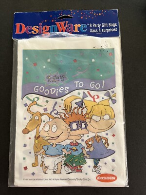 Rugrats Tommy Nickelodeon 8 Party Gift Bags Vintage 1997 American Greetings