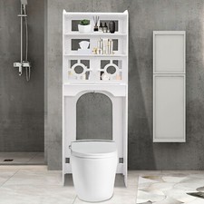 4 Tier Modern Toilet Cabinet Over Toilet Storage Cabinet Bathroom Organizer NEW
