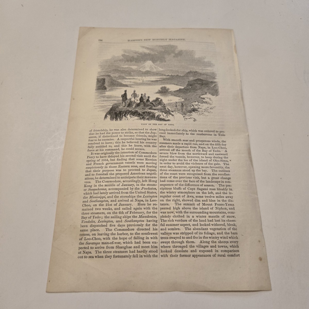 View Of Edo Tokyo Bay Japan c. 1856 Engraving (381) | eBay