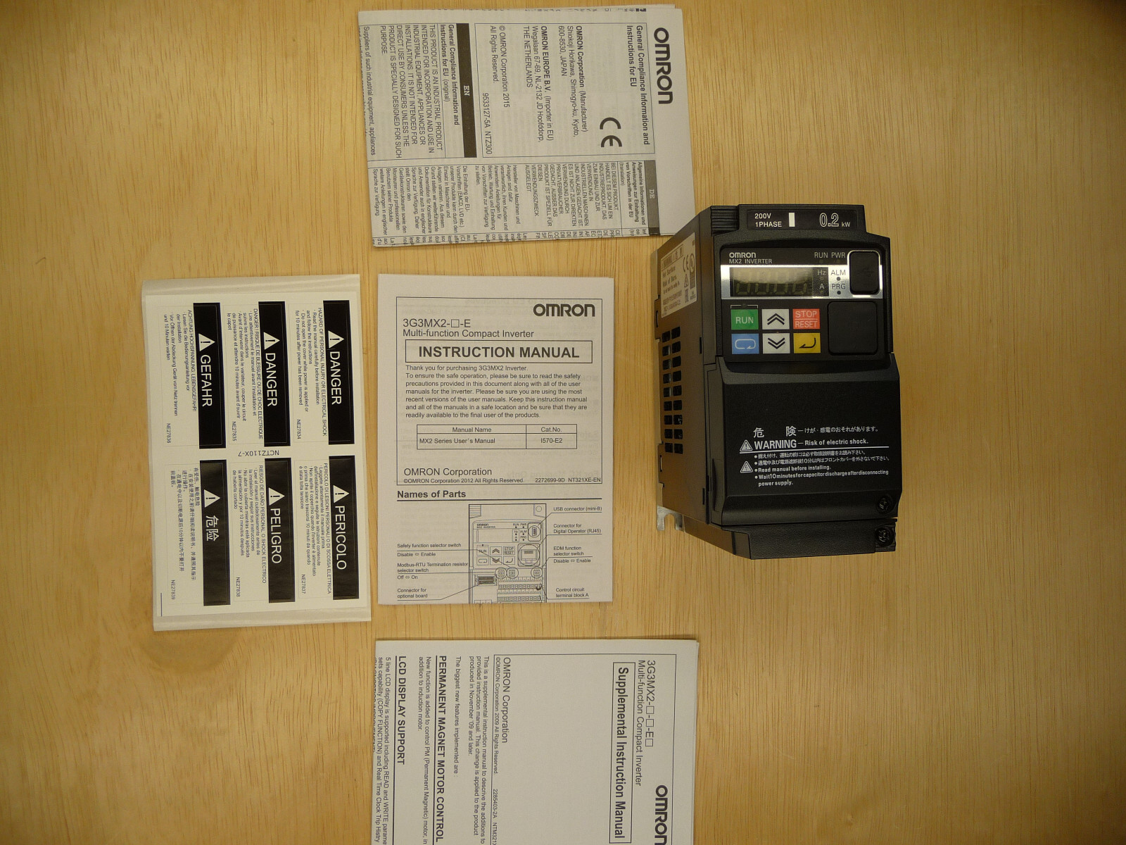 omron inverter frequenzumrichter 0.2kw 3g3mx2-ab002-e ADAH ver 2.0 200v ...
