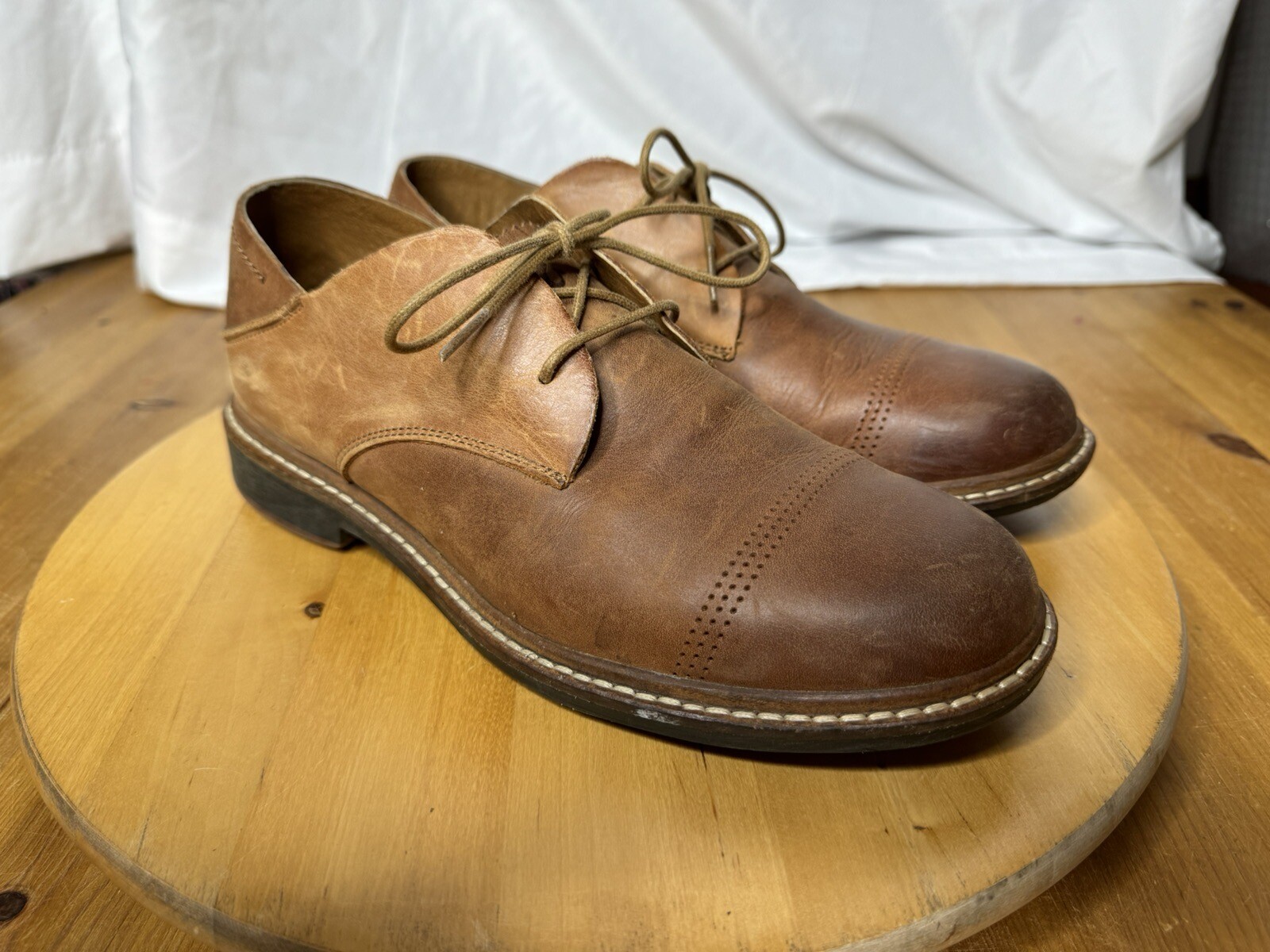 SAOLA Scarpe derby Olukai Walino uomo 9 pelle marrone tacco schiacciato 10257