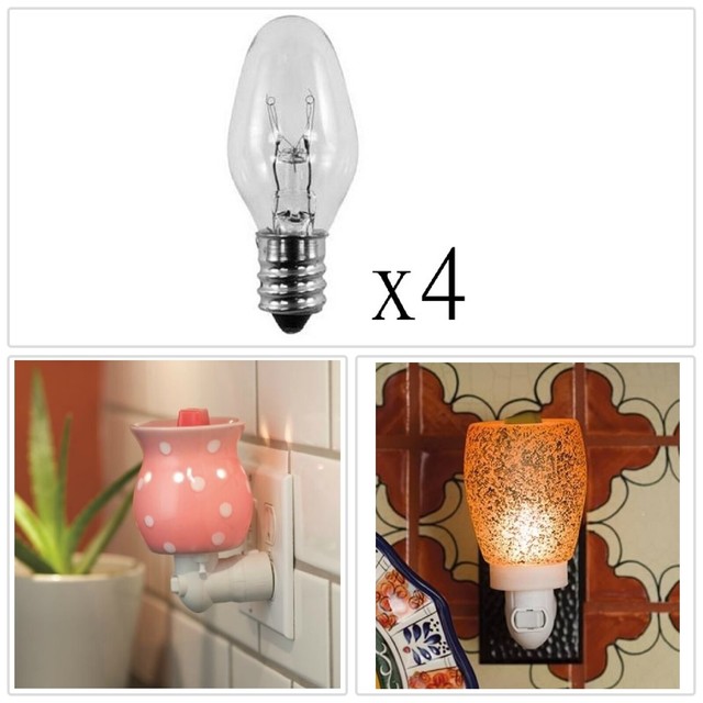 4x LIGHT BULBS WARMER WAX DIFFUSER 15 Watt 120 Volt Scentsy Night Light