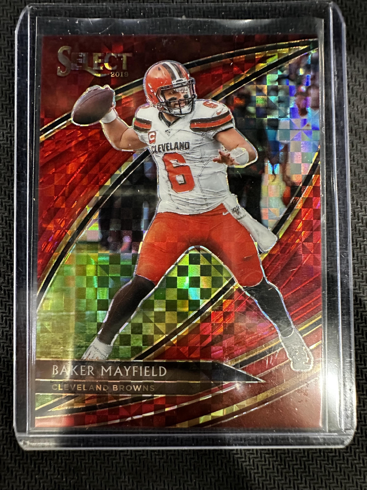 #213 Baker Mayfield 2019 Panini Select SN #/49 Cleveland Browns sports Red Prizm