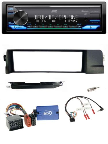 JVC Bluetooth DAB USB steering wheel car radio for BMW 3 Series E46 98-07 professional round pin - Picture 1 of 10