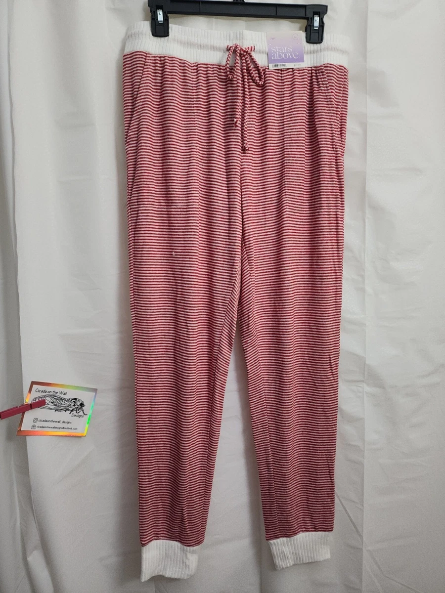 STARS ABOVE Size MEDIUMRED & WHITE STRIPE JOGGER LOUNGE NEW W/TAGS  HOLIDAY!