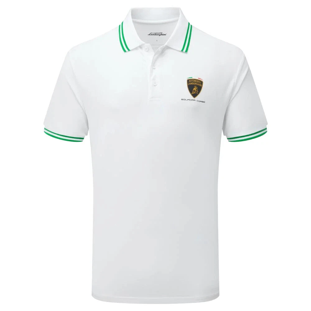 Automobili Lamborghini Squadra Corse Travel Polo shirt (White) LB18PS2WH