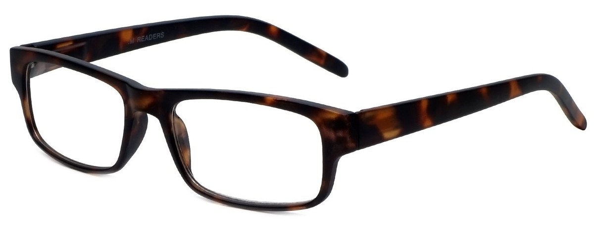 M Readers 100 Rectangle Reading Glasses +0.25 Matte Tortoise  display picture 1
