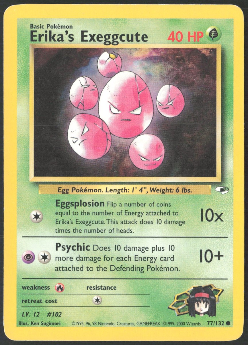 Erika's Exeggcute (77) Unlimited 077/132 Gym Heroes LP | eBay
