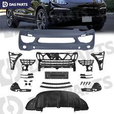 Complete Front Bumper Cover Grille Kit w/Valance Fit 2011-2014 Porsche Cayenne