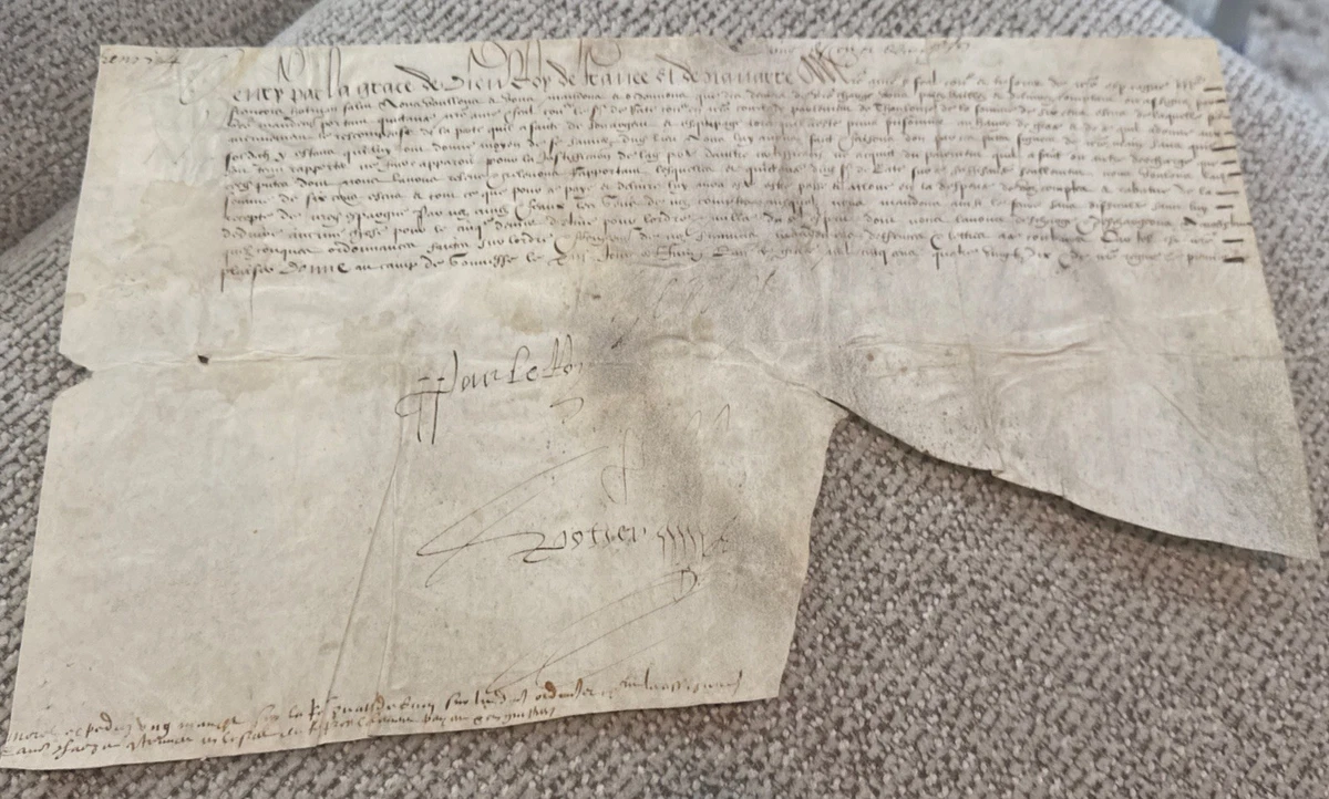 French Parchment Handwritten Manuscript Antique Manuscripts for 