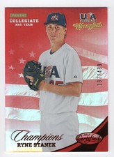 2013 Panini USA Baseball Champions Red Ryne Stanek #144 #'d/499 - U of Arkansas