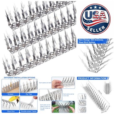 Patented 10 FT Bird Spikes - Weatherproof Stainless Steel Bird Control Solution