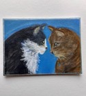 ACEO Original Acrylic Painting Cat Kitten miniature by BrydenArt — photo 3