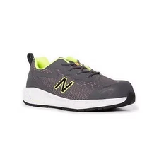 New Balance Midlogigr-7.5D Men's Composite Toe Athletic Shoe, Gray/Lime, 7 1/2,
