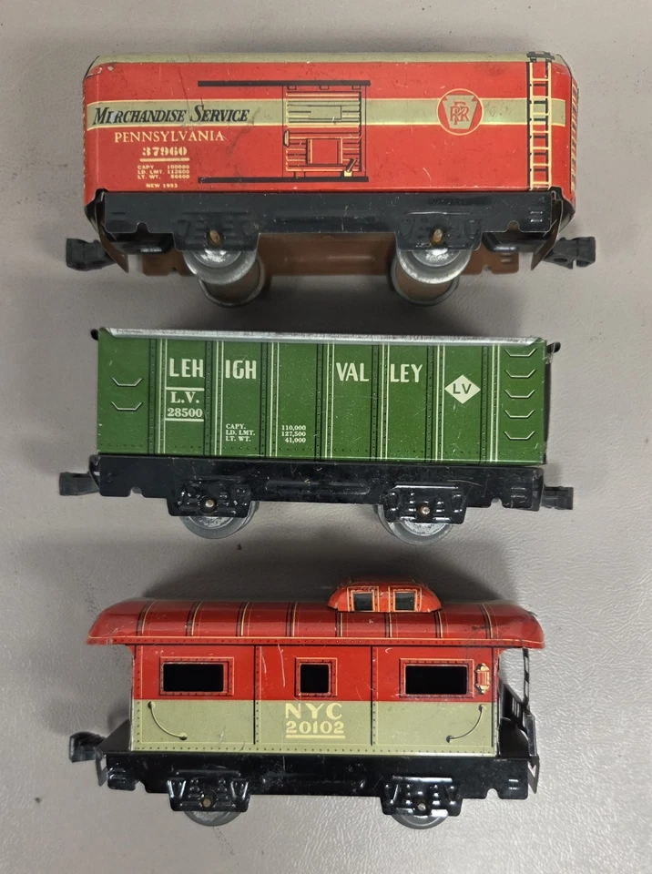 Marx Postwar O Gauge--20102 28500 Two Freight Cars & 37960 Caboose VG [CA20-22] - Image 2 of 4