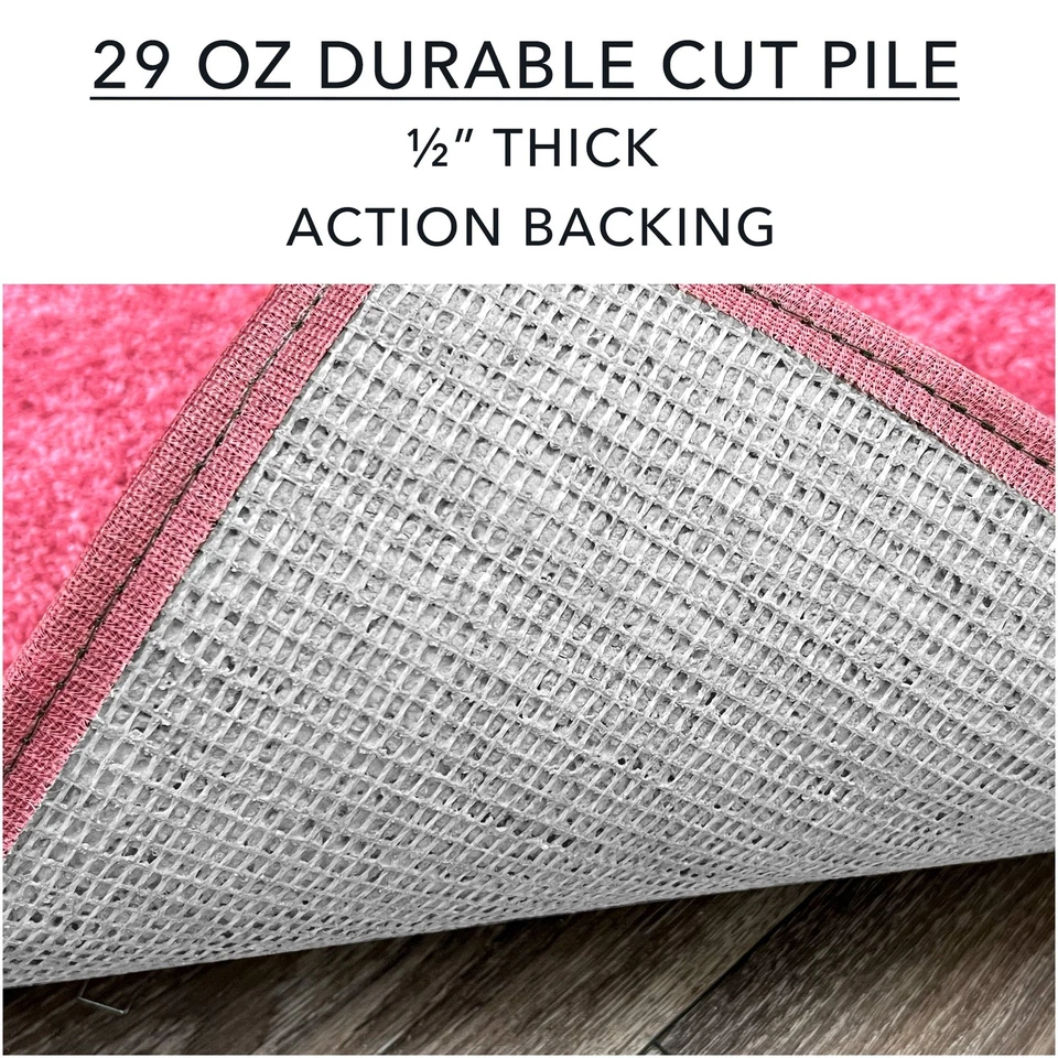 Alfombra Koeckritz moderna rosa suave - dormitorio, sala de estar y decoración elegante del hogar Foto 3 de 4