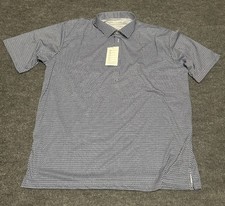 Collars  Co Men  s 2XL Relaxed Blue Geometric Dress Collar Polo Shirt NWT