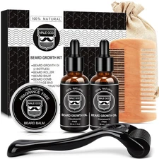 MALE GOD Beard Growth Kit, Men's Shaving & Grooming Sets for Beard Growth, Beard