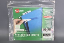 Avery Tab Inserts for Hanging File Folders  0.5  x 2  (11136)