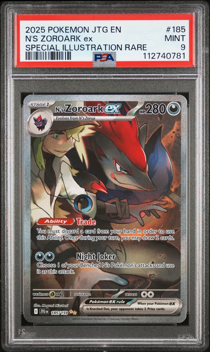 2025 POKEMON JTG EN-JOURNEY TOGETHER #185 N'S ZOROARK EX PSA 9 | eBay