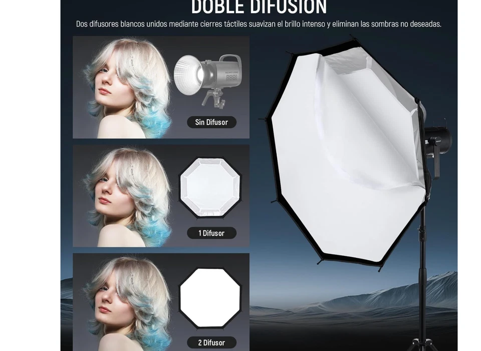 NEEWER 35.4'' Octagonal Softbox, Quick Release Parabolic Soft Box with Bowens Mo - Image 4 of 4