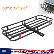 500lbs Trailer Hitch Mount Cargo Basket Luggage Rack Carrier 2 Receiver