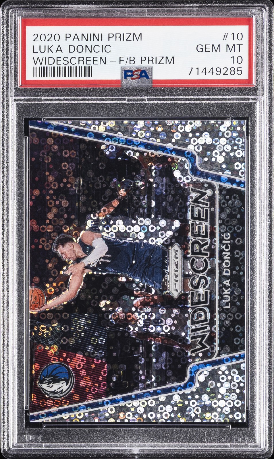 2020 PANINI PRIZM WIDESCREEN FAST BREAK PRIZM #10 LUKA DONCIC PSA 10