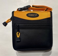Vintage Case it Black  Orange CD DVD Storage Case Holds 24 W/ Adjustable Strap