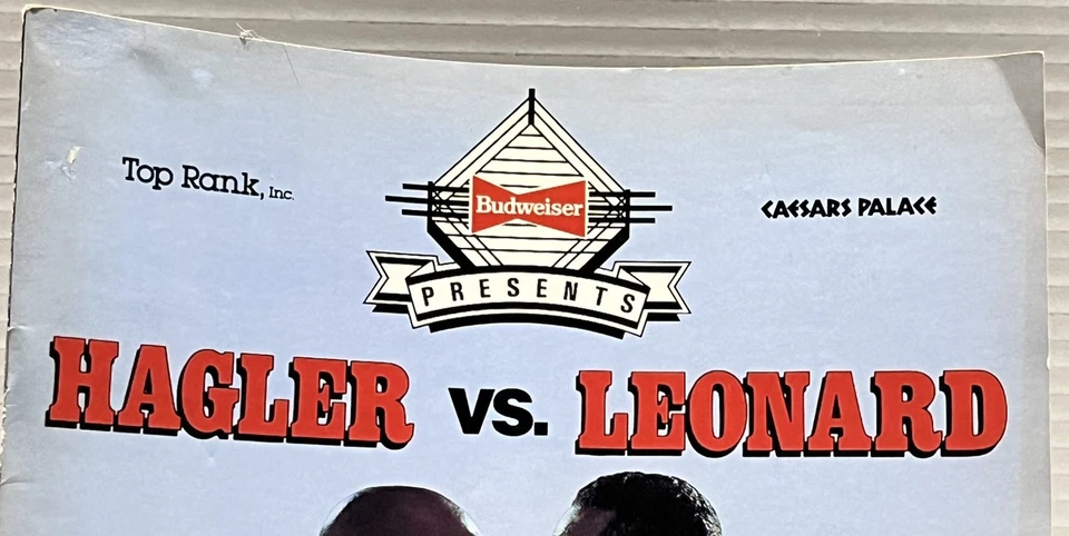 Marvin Hagler vs Sugar Ray Leonard Fight Program April 6, 1987 Caesars Palace - Image 2 of 4