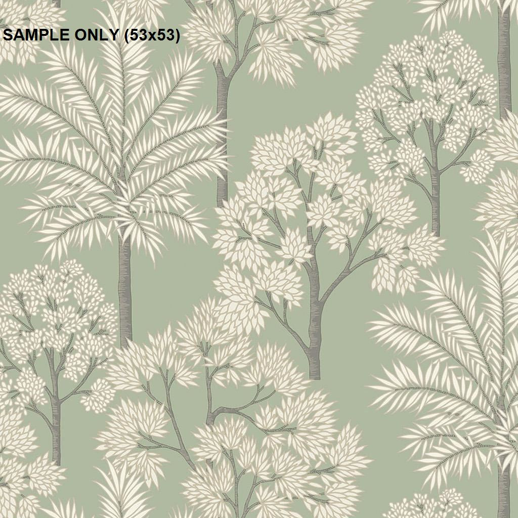 ** SAMPLE Grandeco Palm Forest Sage Wallpaper (53x53)