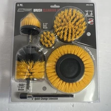 5 Piece Multi Head Drill Brush Cleaning Tool Kit 1/4" Hex Shank Medium Bristle