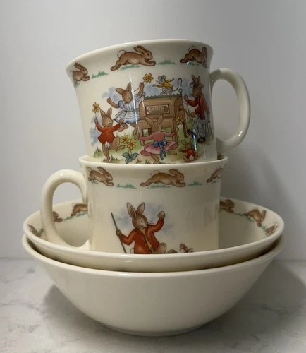 Royal Doulton Bunnykins Bowl and Mug Set of 2 English Fine Bone China