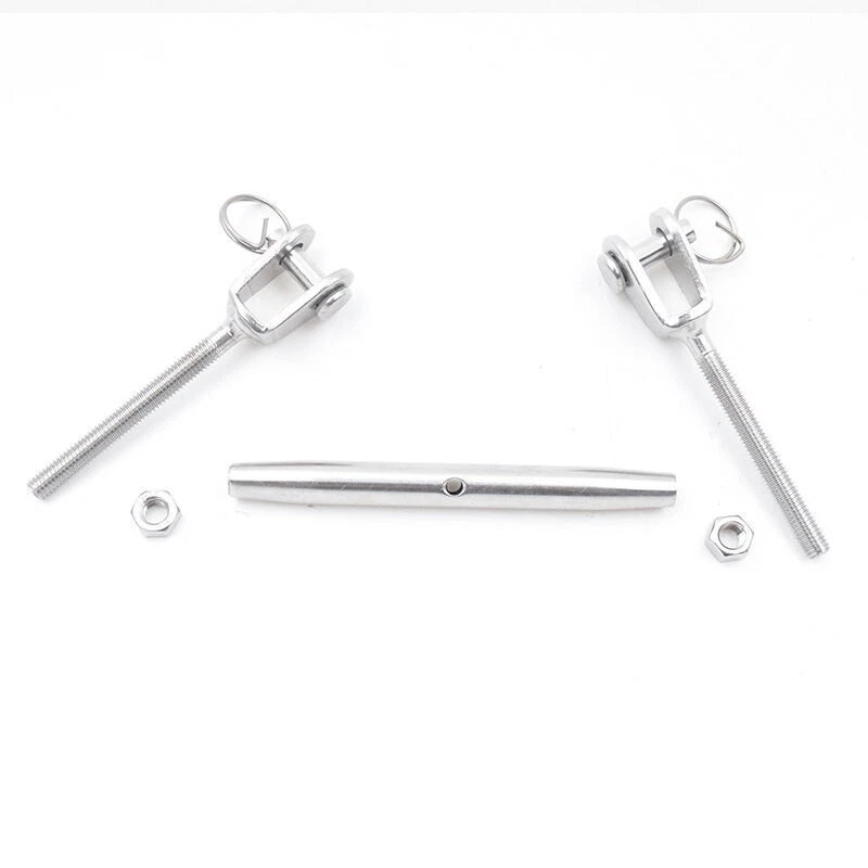 Edelstahl V4A/V2A Wantenspanner M5 M6 M8 M10 bis M24 Gabel Gabel Spannschloss - Bild 3 von 4