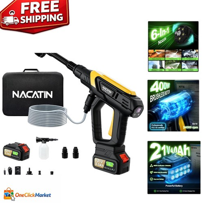 #ad Professional 1000PSI Battery Powered Pressure Washer – Flexible Cleaning Options $117.99