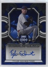 2023 Panini Elite Extra Edition Hidden Gems Blue Tyler Schweitzer Auto 1p5
