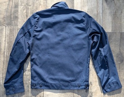 Vintage Mens 70s Red Kap Ike Work Delivery Jacket Navy Mechanic