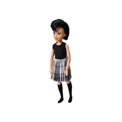 Creatable World Doll Black Knee Length Socks CW Doll Compatible Socks Only