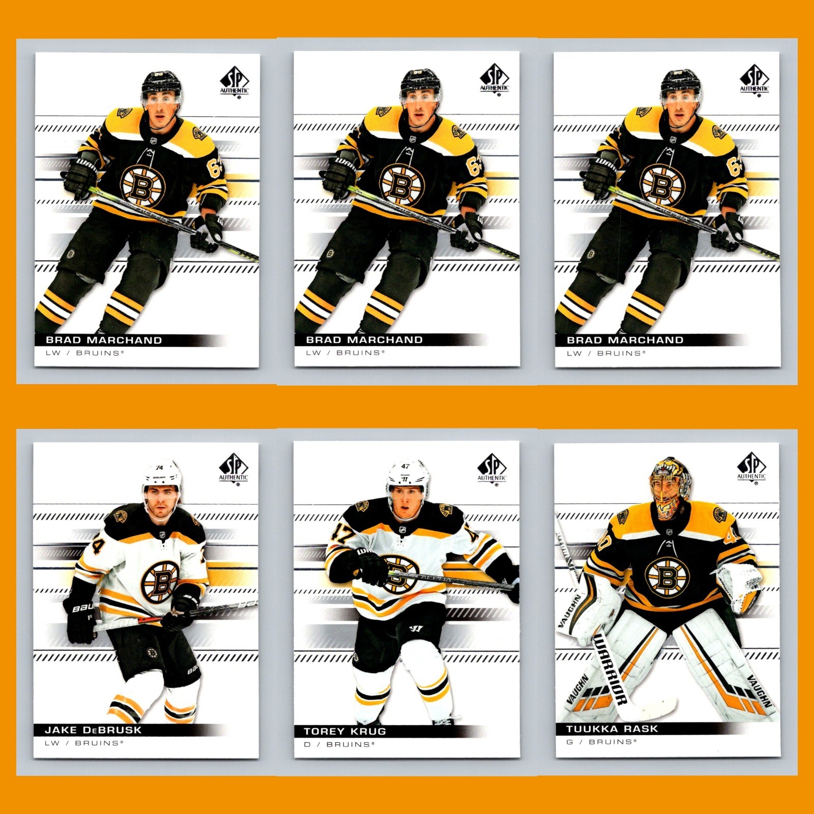 Brad Marchand #30 Hockey Cards 2019 SP Authentic trading card — raw and PSA graded price guide
