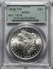 1878 7TF REV 1879 PCGS MS62 OGH MORGAN SILVER DOLLAR OLD GREEN HOLDER