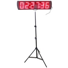 Large Red Color Race Timing Clock Timer with Tripod 5-inch High Character for...