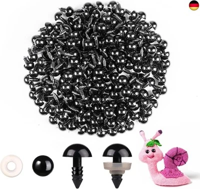 BESUCHE DEN MUCUNNIA-STORE MUCUNNIA 200 Stück 10 mm Sicherheitsaugen für Häkeltiere mit Unterlegscheiben Am