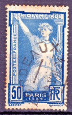 TIMBRE 1924 FRANCE YVERT N° 186-OBL. B-VOIR SCAN R/V-