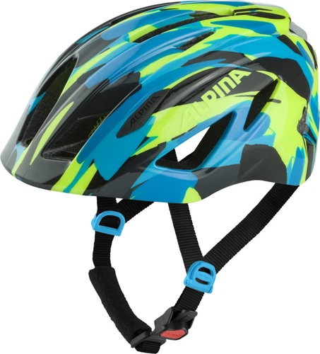 Alpina Pico Flash Kinder Fahrradhelm neon-blue green 50-55 cm