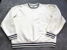 VINTAGE Cutter & Buck Sweatshirt Mens Medium White Navy Crewneck Pullover 00s