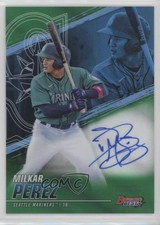 2021 Bowman's Best of Green Refractor 2/99 Milkar Perez #B21-MP Auto v9t