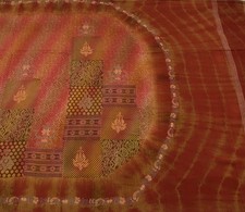 Sushila Vintage Indian Saree 100 Pure Crepe Silk Printed 5 Yard Soft Fabric