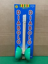 GREEN Diabolo - good quality heavy duty plastic with wooden sticks