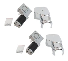 2 Pk 600W 50:1 Dump Truck Tarp Motor w/ Chrome Cover & 5-Hole Mounting Pattern