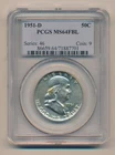 1951 - D FRANKLIN HALF DOLLAR 50C COIN PCGS GRADED MS64FBL